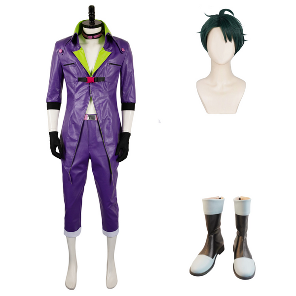 Suicide Squad Isekai 2024 Joker Purple Leather Outfit Party Carnival Halloween Cosplay Costume