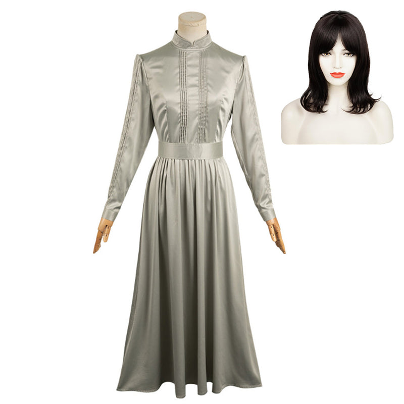 Beetlejuice 2024 Lydia Deetz Women Silver Dress Party Carnival Halloween Cosplay Costume