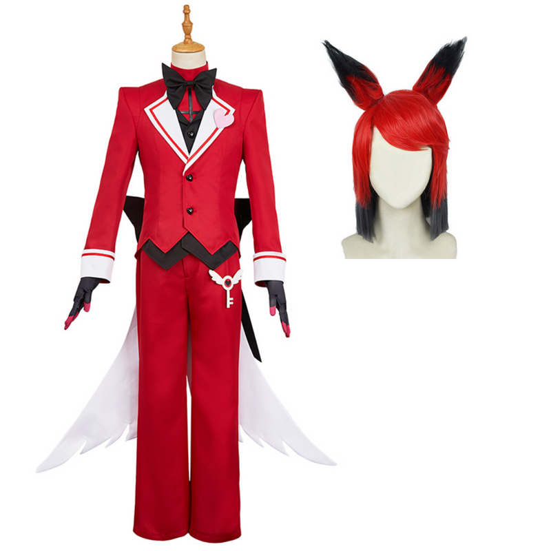 Hazbin Hotel 2025 Season 2 Alastor Red Outfit Carnival Halloween Cosplay Costume
