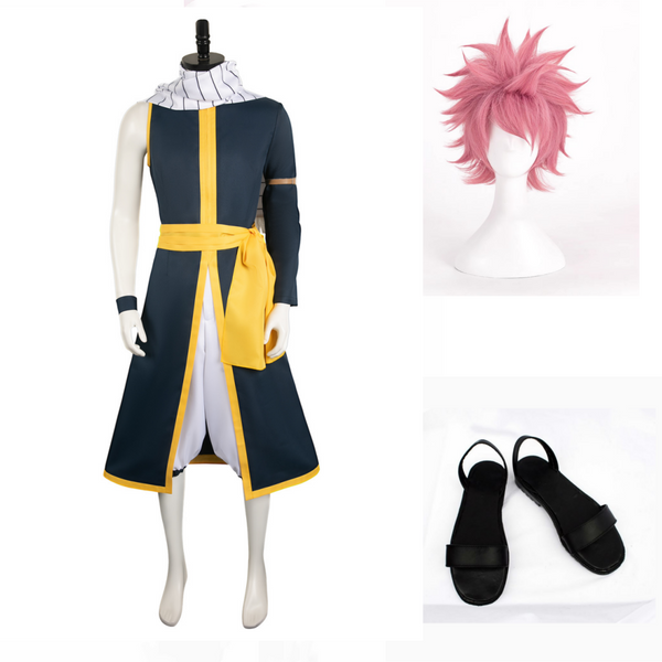 Natsu Dragneel Blue Outfit Party Carnival Halloween Cosplay Costume