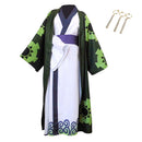 Wano Country Arc Roronoa Zoro Cosplay Costume Kimono Robe Outfits