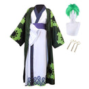 Wano Country Arc Roronoa Zoro Cosplay Costume Kimono Robe Outfits
