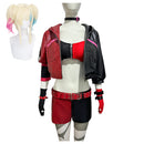 Suicide Squad Isekai 2024 Harley Quinn Women Red Suit Party Carnival Halloween Cosplay Costume