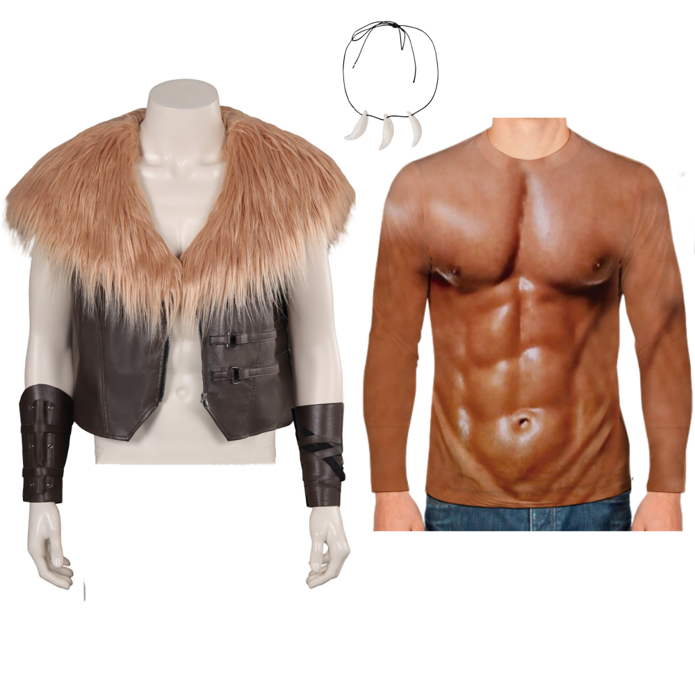 Kraven the Hunter Kraven Brown Vest Carnival Halloween Cosplay Costume