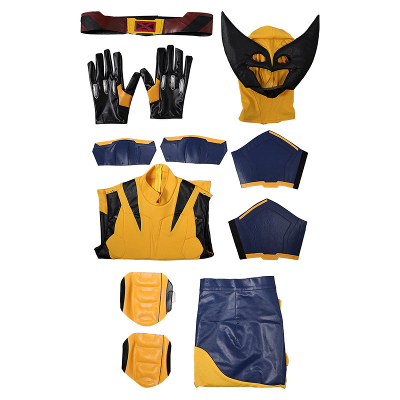 Vajra Wolf Yellow Top Pants Full Set Party Carnival Halloween Cosplay Costume