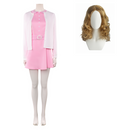 Cosplay Costume Jenny The Rocky Horror Picture Show Coat Dress Set Pink Women Halloween Carnival Party Outfits
