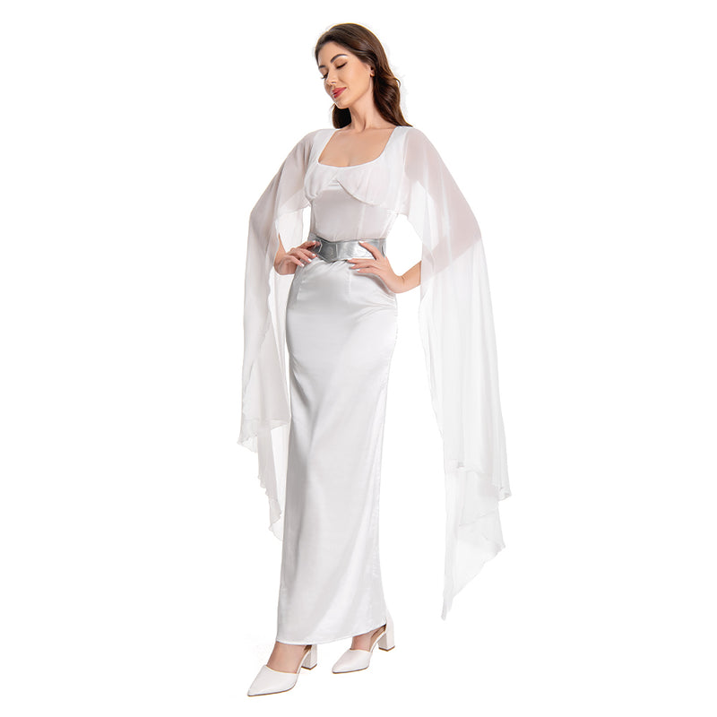 Leia Organa Medal Ceremony Dress White Dress Cosplay Costume Leia Organa Medal Ceremony Dress White Dress Cosplay Costume
