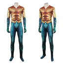 Aquaman Arthur Curry Printed Jumpsuit Outfits Halloween Carnival Cosplay Costume