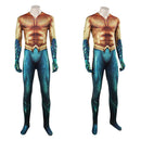 Aquaman Arthur Curry Printed Jumpsuit Outfits Halloween Carnival Cosplay Costume