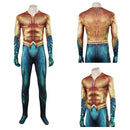 Aquaman Arthur Curry Printed Jumpsuit Outfits Halloween Carnival Cosplay Costume