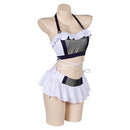 FF VII Tifa Lockhart Women White Swimsuit Party Carnival Halloween Cosplay Costume