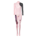 Cosplay Costume Mizi Sua Zombie Stage Scar Bodysuit Printed Jumpsuit Pink Women Halloween Carnival Party Outfits