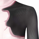 Cosplay Costume Mizi Sua Zombie Stage Scar Bodysuit Printed Jumpsuit Pink Women Halloween Carnival Party Outfits