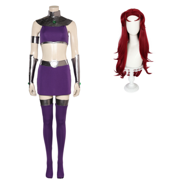 Teen Titans Starfire Koriand'r Party Halloween Carnival Cosplay Costume