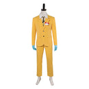 Beetlejuice 2 Shrunken Shrinker Head Bob Yellow Suit Halloween Carnival Suit Cosplay Costume Deluxe Version