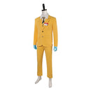 Beetlejuice 2 Shrunken Shrinker Head Bob Yellow Suit Halloween Carnival Suit Cosplay Costume Deluxe Version
