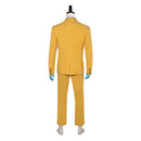 Beetlejuice 2 Shrunken Shrinker Head Bob Yellow Suit Halloween Carnival Suit Cosplay Costume Deluxe Version