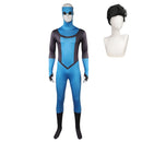 Invincible Mark Grayson Blue Jumpsuit Carnival Halloween Cosplay Costume