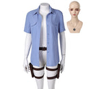 The Last of Us Ellie Women Blue Shirt Set Carnival Halloween Cosplay Costume