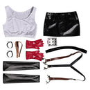 FF VII Tifa Lockhart Women Top Skirt Full Set Party Carnival Halloween Cosplay Costume