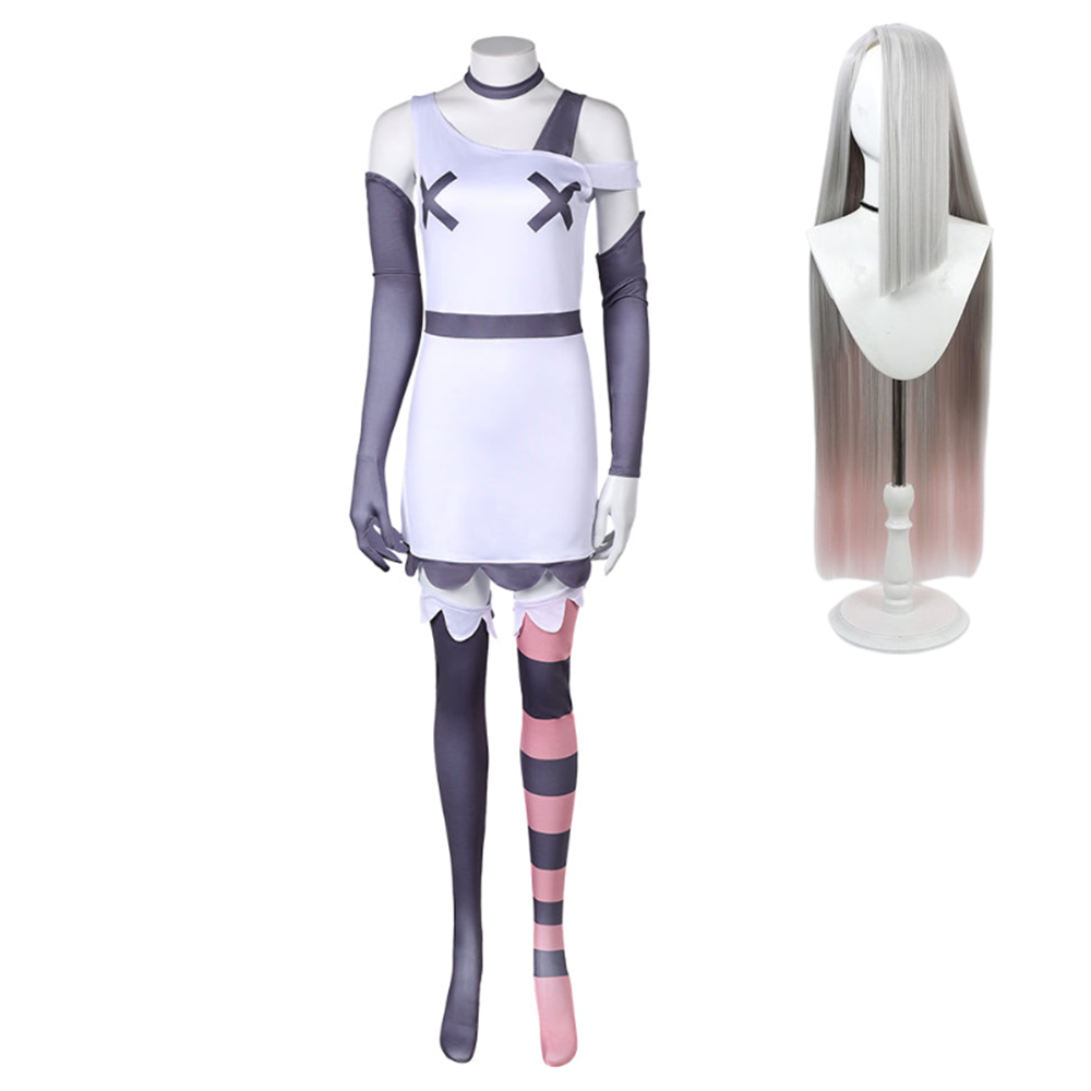 Hazbin Hotel Vaggie Women Red Dress Party Carnival Halloween Cosplay Costume