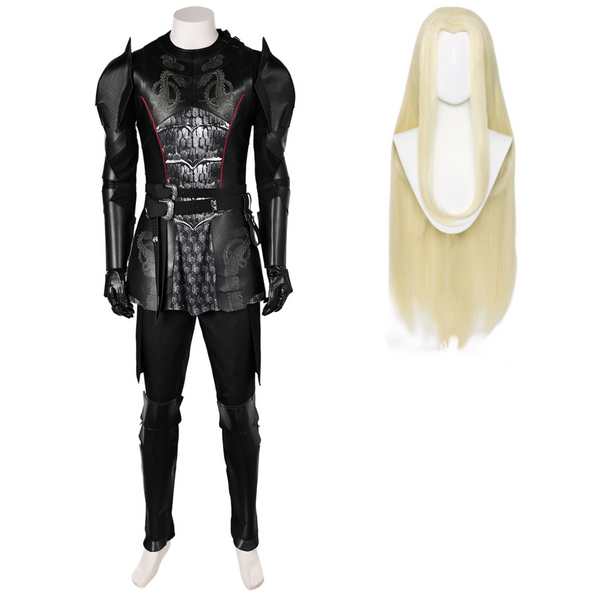 House of the Dragon Daemon Targaryen Black Leather Outfit Party Carnival Halloween Cosplay Costume