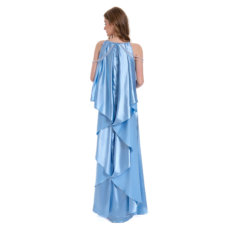 Padme Amidala Women Blue Nightgown Sleepwear Dress Carnival Halloween  Cosplay Costume