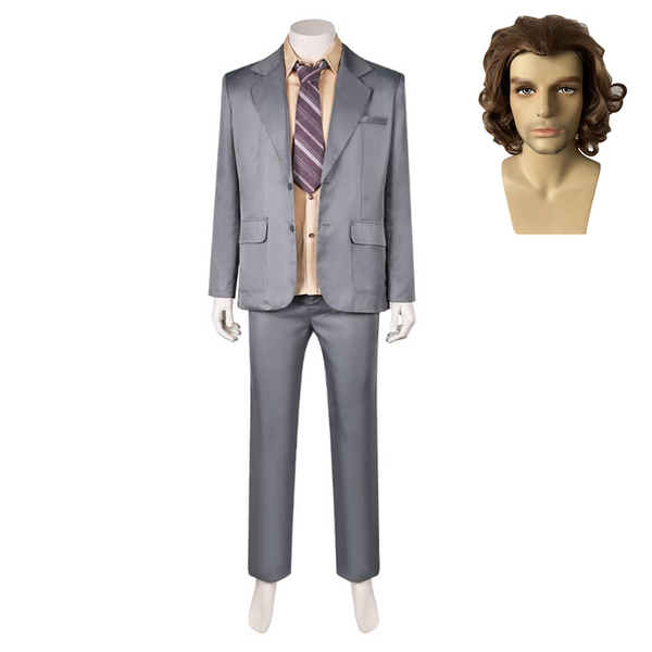 Joker: Folie à Deux (2024) Arthur Fleck Grey Suit Party Carnival Halloween Cosplay Costume