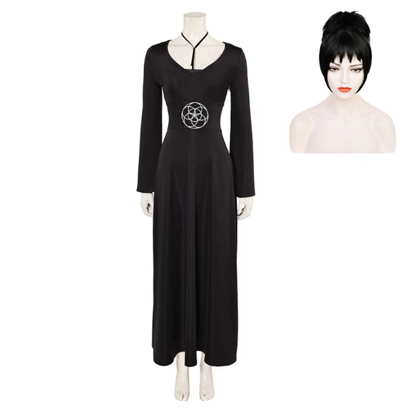 Beetlejuice 2024 Lydia Deetz Black Dress Party Carnival Halloween Cosplay Costume