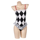 Joker: Folie à Deux (2024) Harley Quinn Women White And Black Swimsuit Cosplay Costume