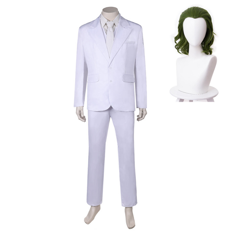 Joker: Folie à Deux (2024) Arthur Fleck White Outfit Party Carnival Halloween Cosplay Costume