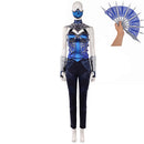 Cosplay Costume Kitana Mortal Kombat 2 (2026) Fullset Blue Women Halloween Carnival Party Outfits