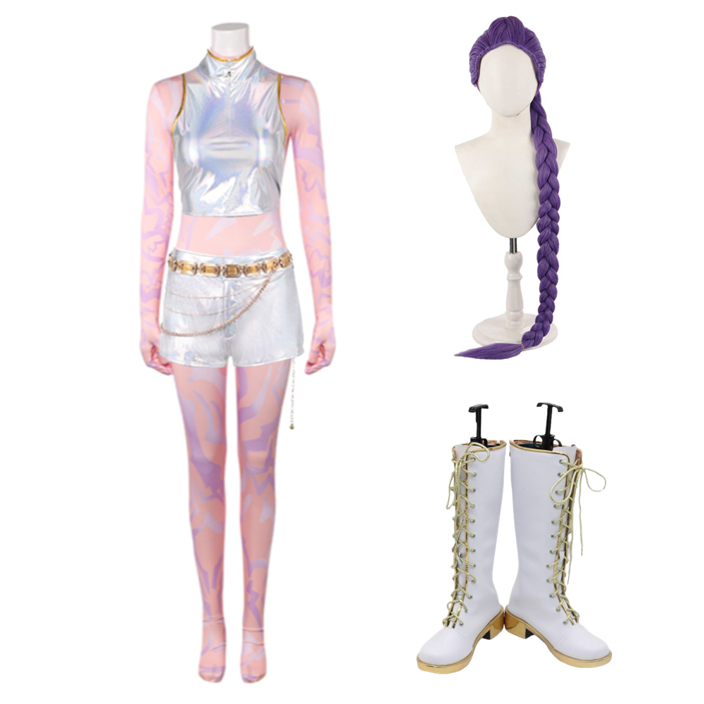 Kpop demon hunters rumi what it sounds like white stage outfit cosplay