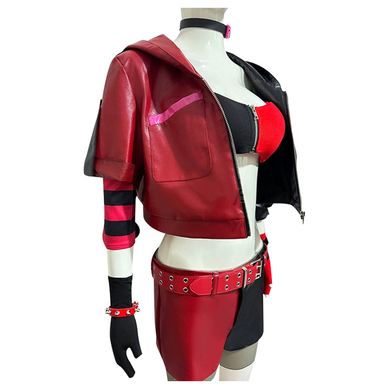 Suicide Squad Isekai 2024 TV Harley Quinn Women Red Suit Party Carnival Halloween Cosplay Costume