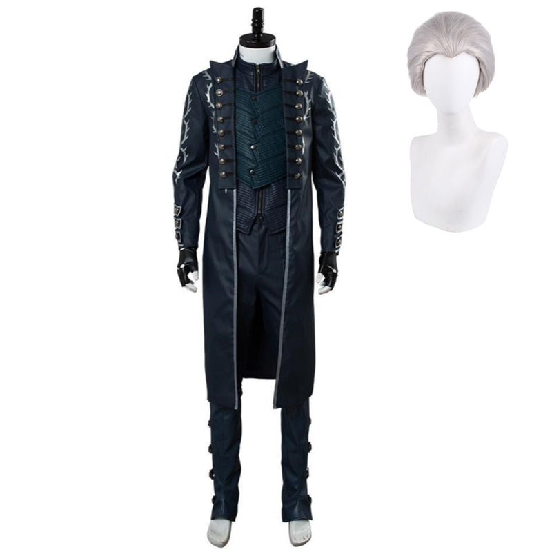 DMC 5 Vergil Aged Outfit  Halloween Carnival Suit Cosplay Costume