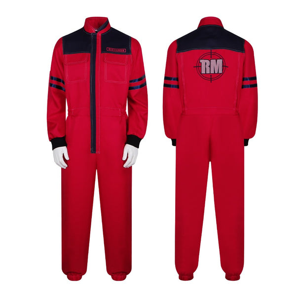The Running Man 2025 Glen Powell Red Jumpsuit Man Carnival Halloween Cosplay Costume