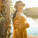 Padme Amidala Women Yellow Meadow Dress Party Carnival Halloween Cosplay Costume