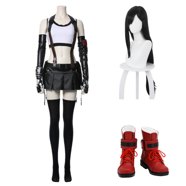 Final Fantasy VII FF7 Remake Tifa Lockhart Cosplay Costume Full Set Costume Outfits