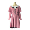 The Fragrant Flower Blooms With Dignity Kaoruko Waguri Women Pink Uniform Dress Cosplay Costume