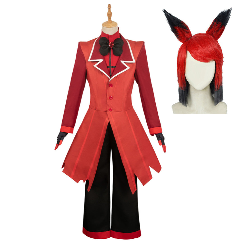 Hazbin Hotel TV 2024 Alastor Red Outfits Halloween Party Carnival Cosp