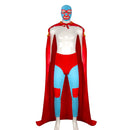 Mexican Wrestler Red Cloak Robe Party Carnival Halloween Cosplay Costume