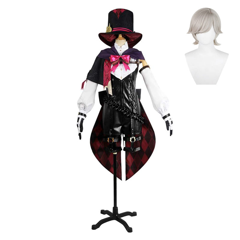 Genshin Impact Lyney Outfits Halloween Carnival Suit Cosplay Costume