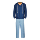 Solo Leveling 2025 Sung Jinwoo Blue Top Pants Full Set Outfit Carnival Halloween Cosplay Costume