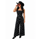 Cosplay Costume Susie Glass The Gentlemen (2026) Polka Dot Jumpsuit Hat Set Black Women Halloween Carnival Party Outfits