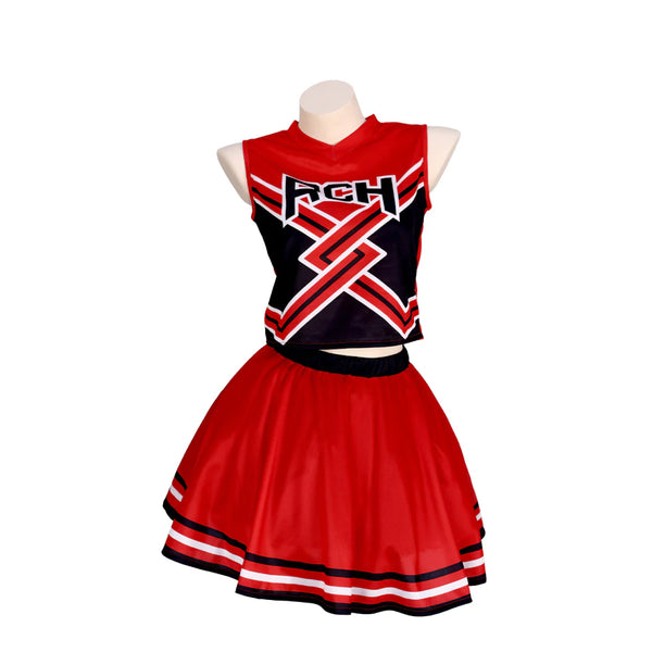 Bring It On Pom-pom Girl Women Red Cheerleader Costume Carnival Halloween Cosplay Costume