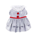 Pet Costume Pennywise It Dress White For Small Dog Cat Halloween Carnival Party Outfits