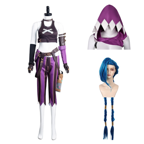 League of Legends LoL Jinx Uniform Outfits Halloween Carnival Suit Cosplay Costume