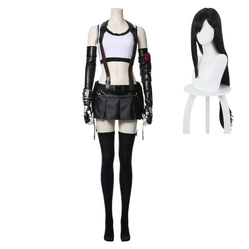 tifa card sleeves FF VII FF7 Remake Tifa Lockhart Cosplay Costume Full Set Costume Outfits