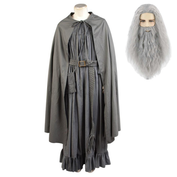 The Lord Of The Rings Gandalf Wizard Grey Cape Outfits Cosplay Costume