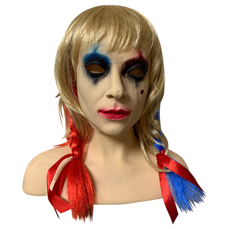 Joker: Folie à Deux (2024) Movie Harley Quinn Cosplay Latex Masks Halloween Party Costume Props